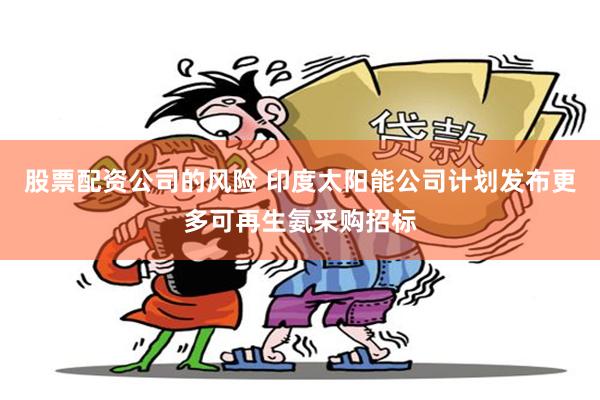 股票配资公司的风险 印度太阳能公司计划发布更多可再生氨采购招标